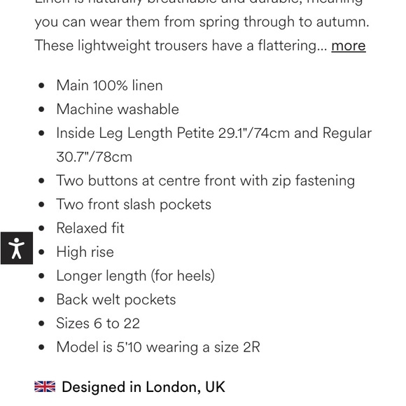 Boden Highbury Linen Pants in Rose Violet 8P 8 Petite Hot Pink Barbie - Picture 9 of 9